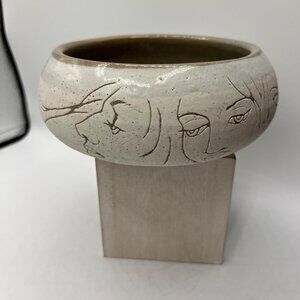 Ceramic Sgraffito Style Bowl